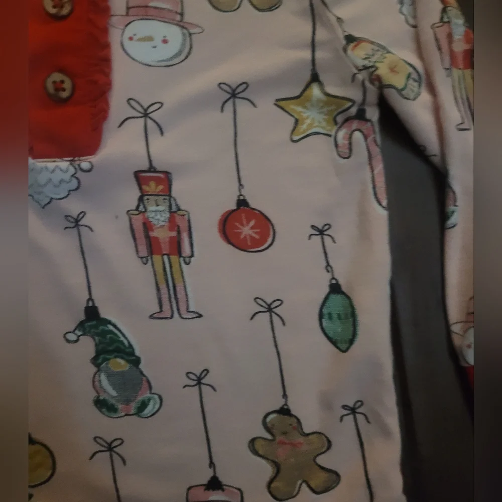 💥3/$24 Mud Pie 2 Piece Pink‎ and Red Christmas Pajamas